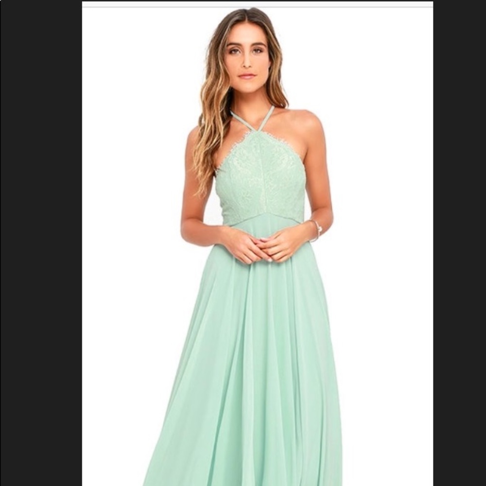 Sage Green Mint Maxi Bridesmaid